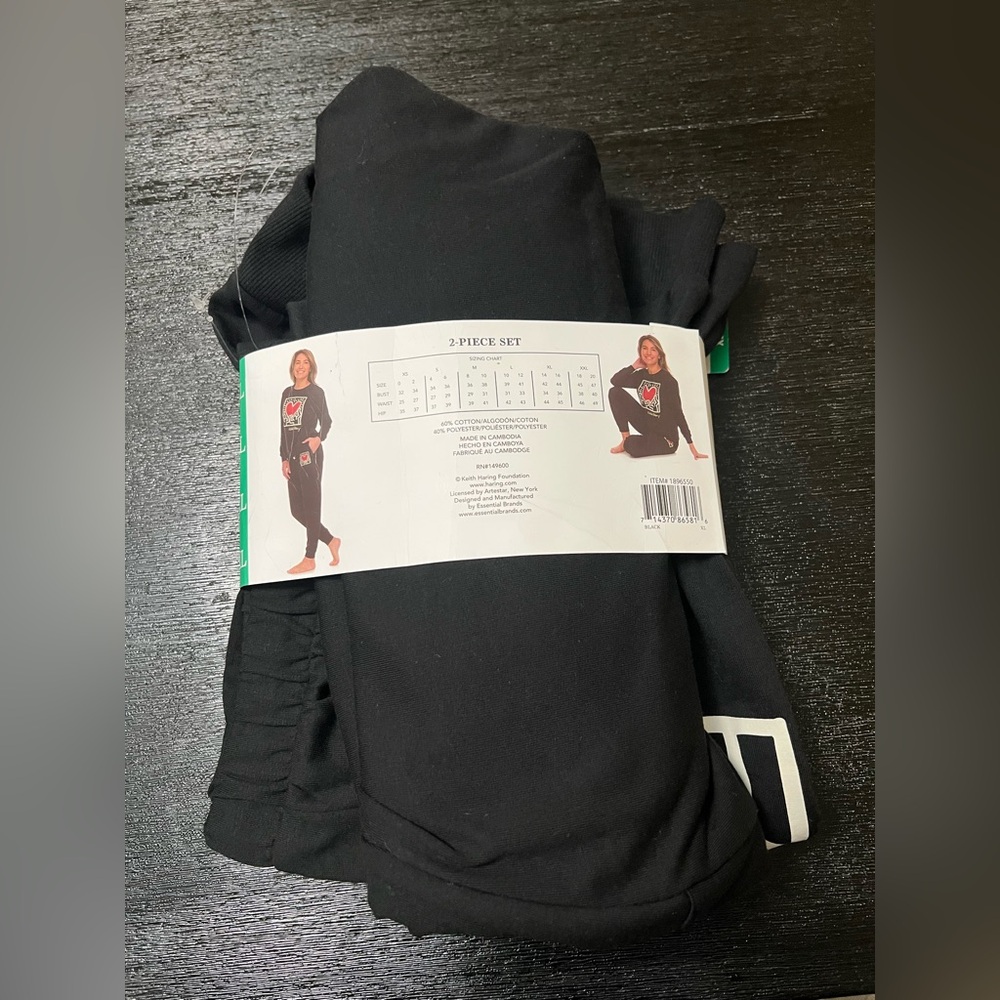 Keith Haring Women's Lounge Set. Long Sleeve Crew & Jogger. XL. New With Tags. - Picture 9 of 9